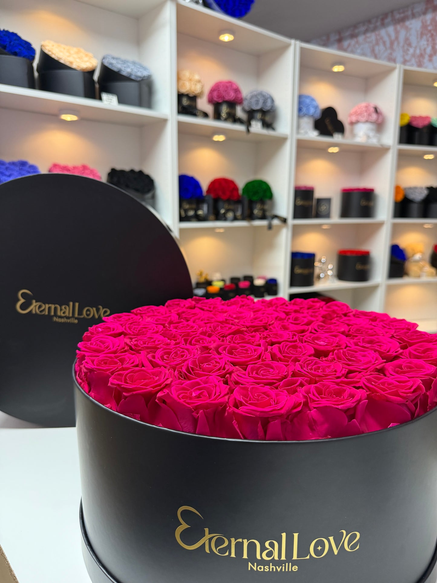 Roses In A Round Box