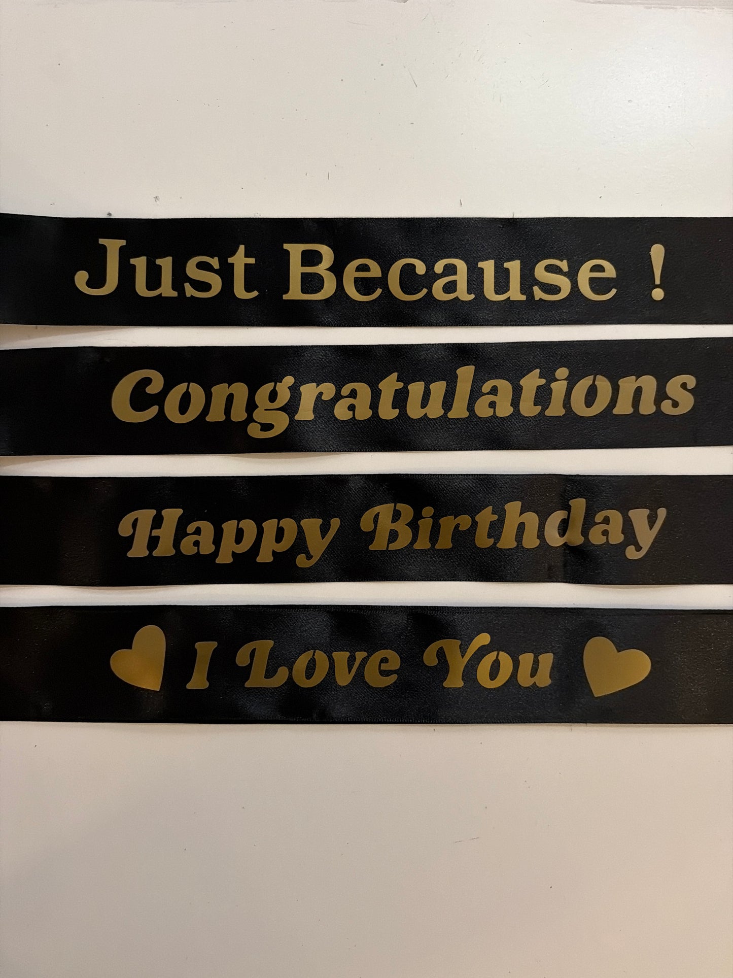 Vinyl Wording Ribbons
