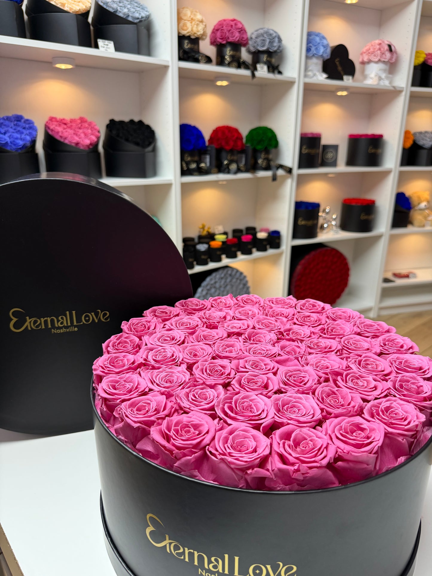 Roses In A Round Box