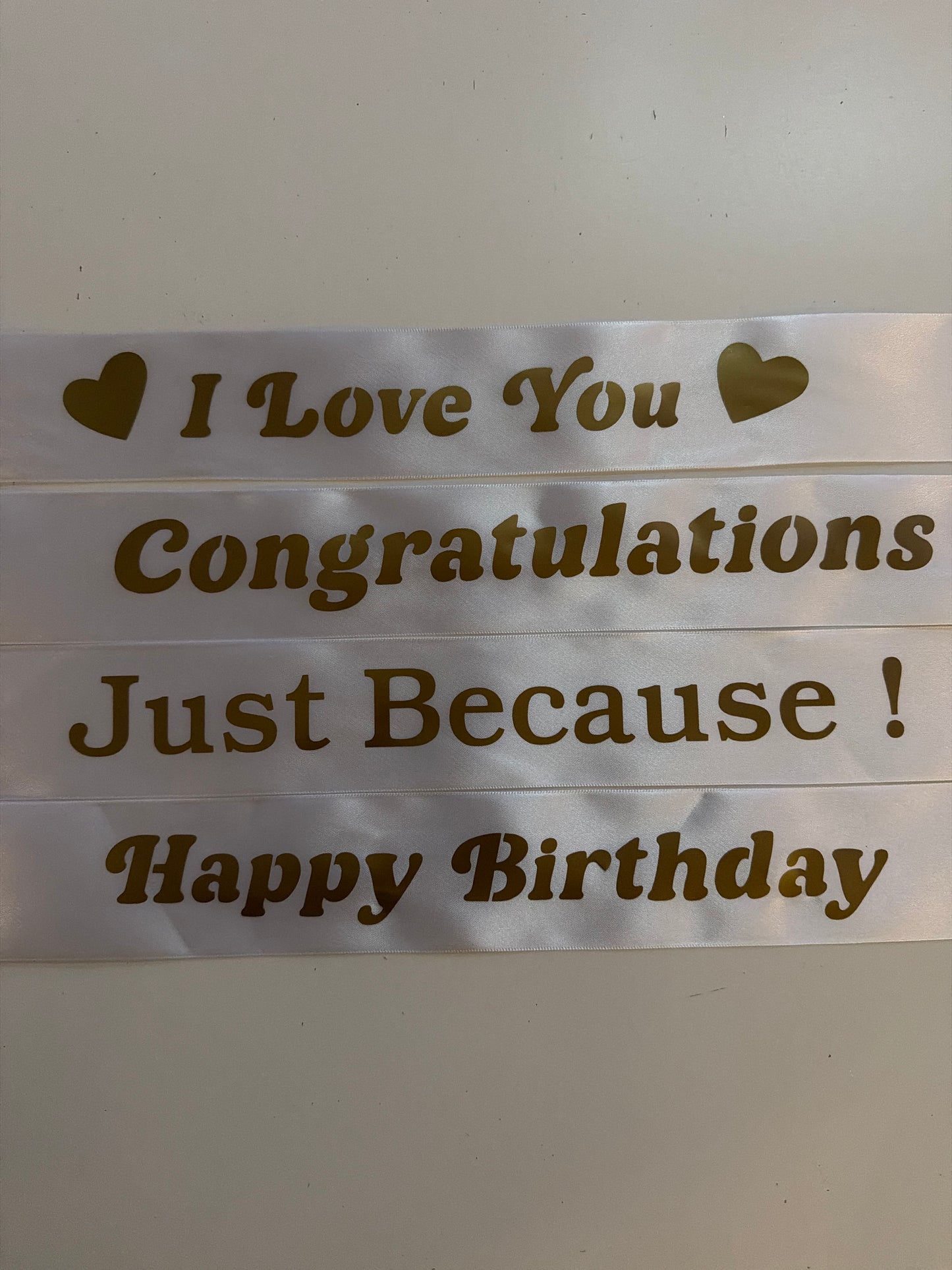 Vinyl Wording Ribbons