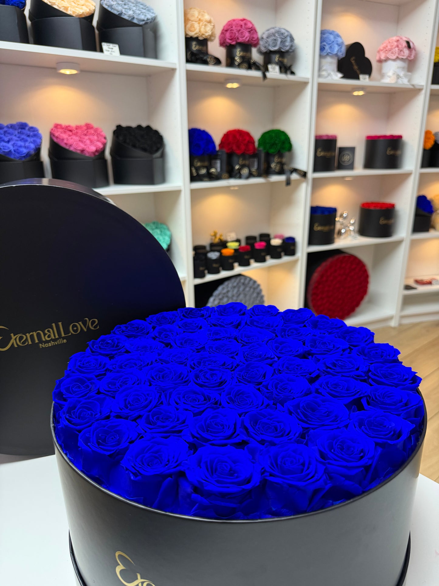 Roses In A Round Box