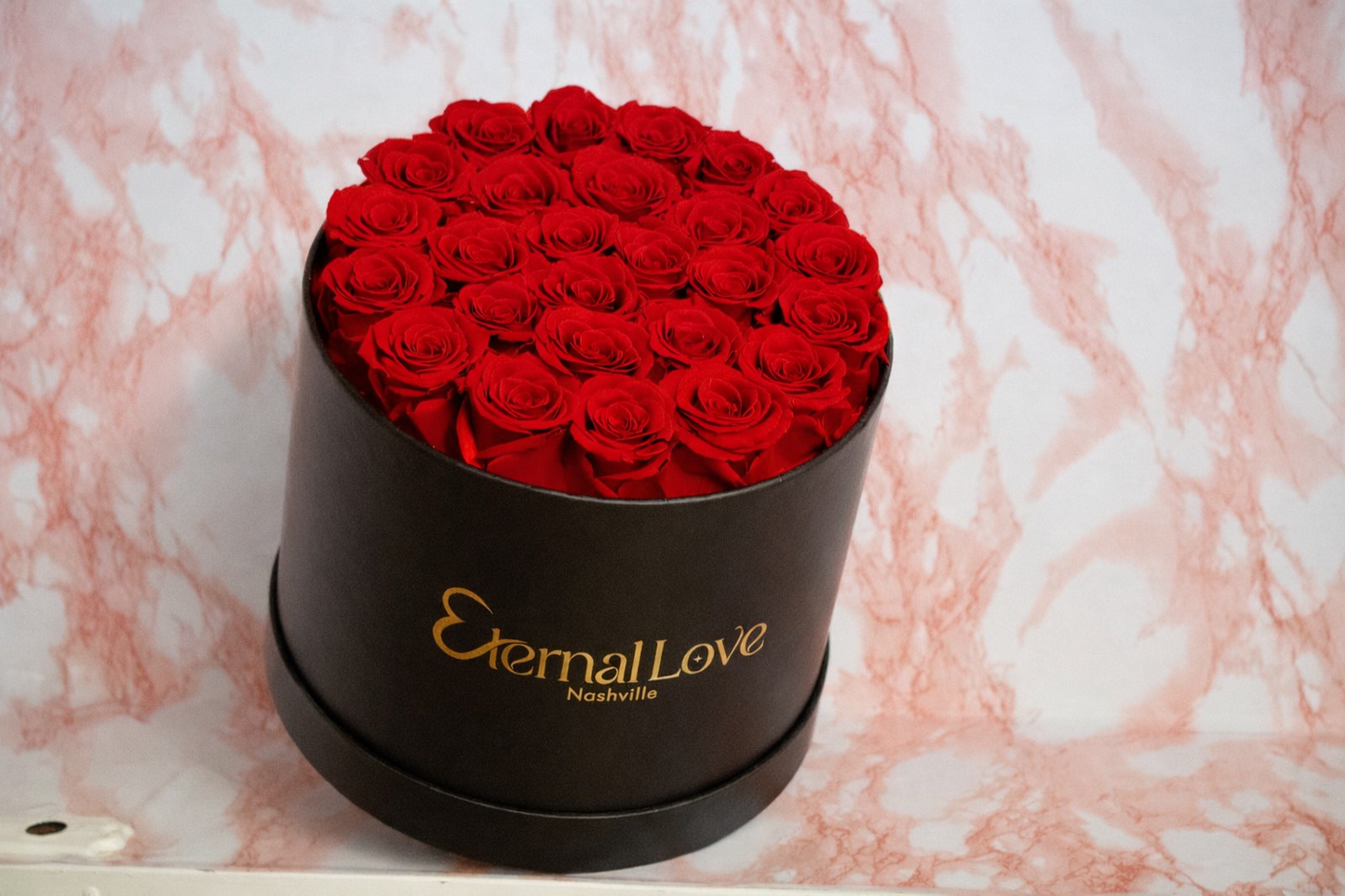 Roses In A Round Box